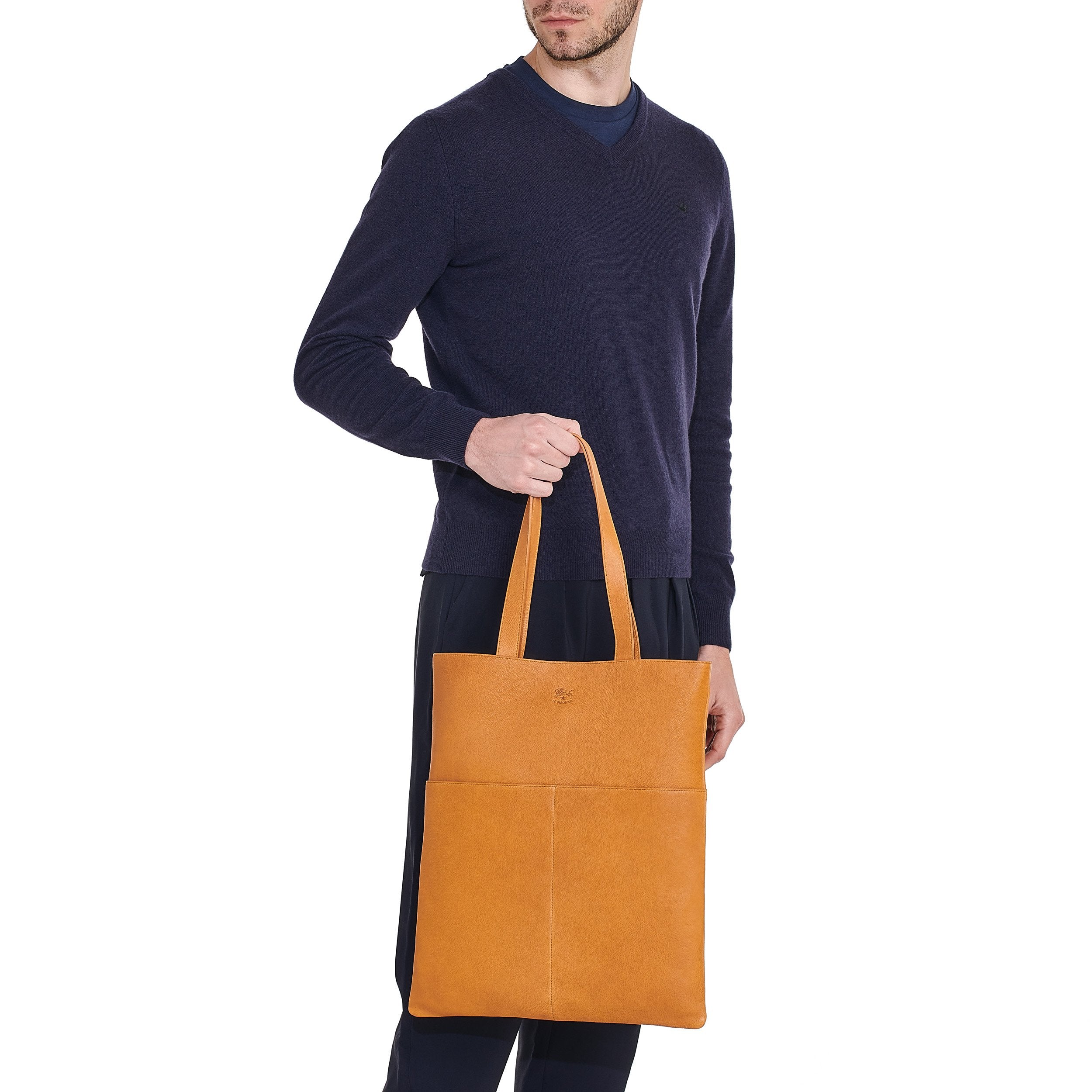 Il Bisonte Oriuolo Shopper natur Vollleder Herren
