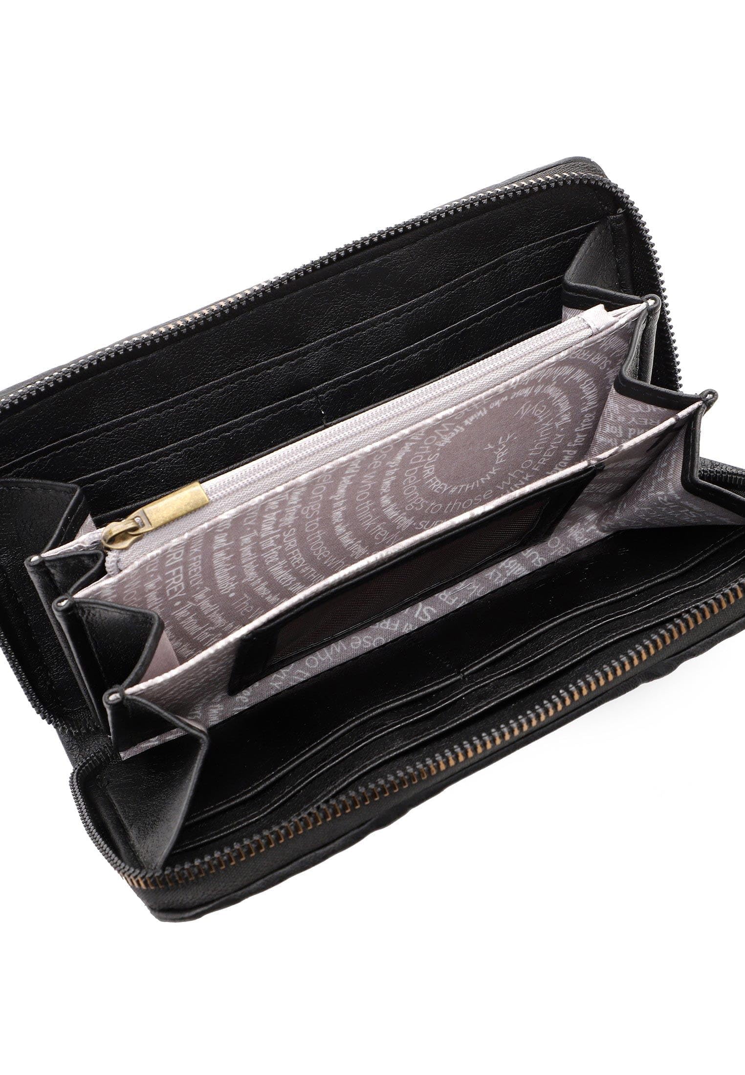 SURI FREY Bly Zip Around Geldbörse Schwarz Patchwork