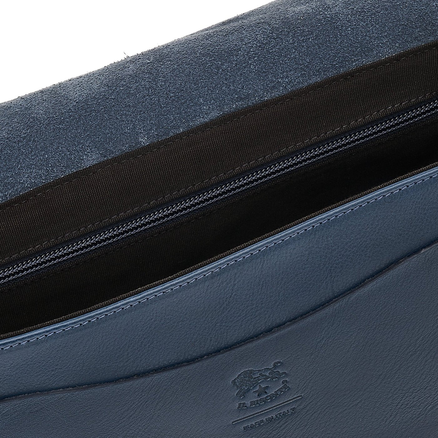 Il Bisonte Fausta Medium Umhängetasche Blau Leder