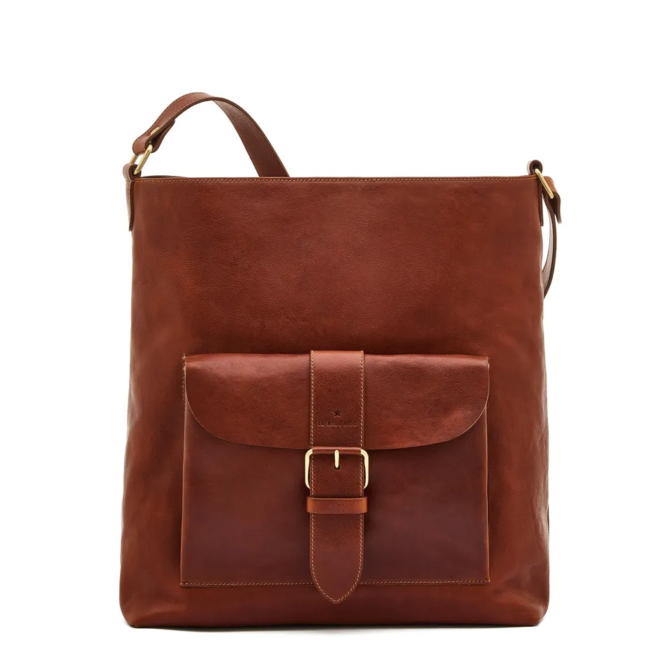 Il Bisonte 1990 Schultertasche Seppia Damen Vollleder