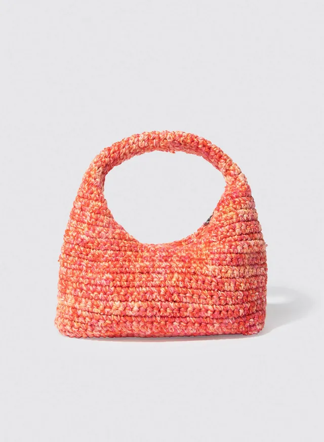 Maria la Rosa Kiona Schultertasche Orange Baumwolle