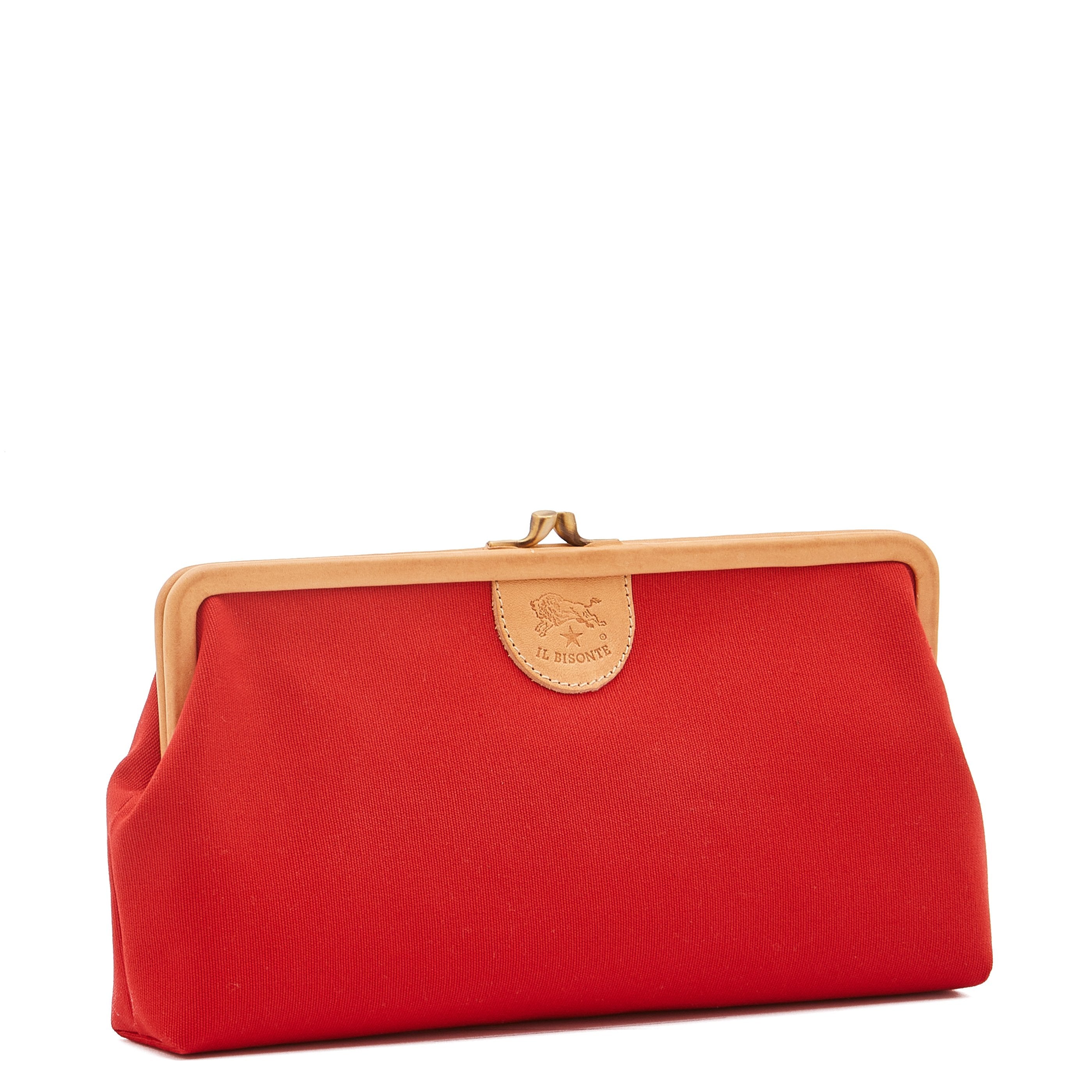 Il Bisonte Pochette Clutch rot natur Baumwolle