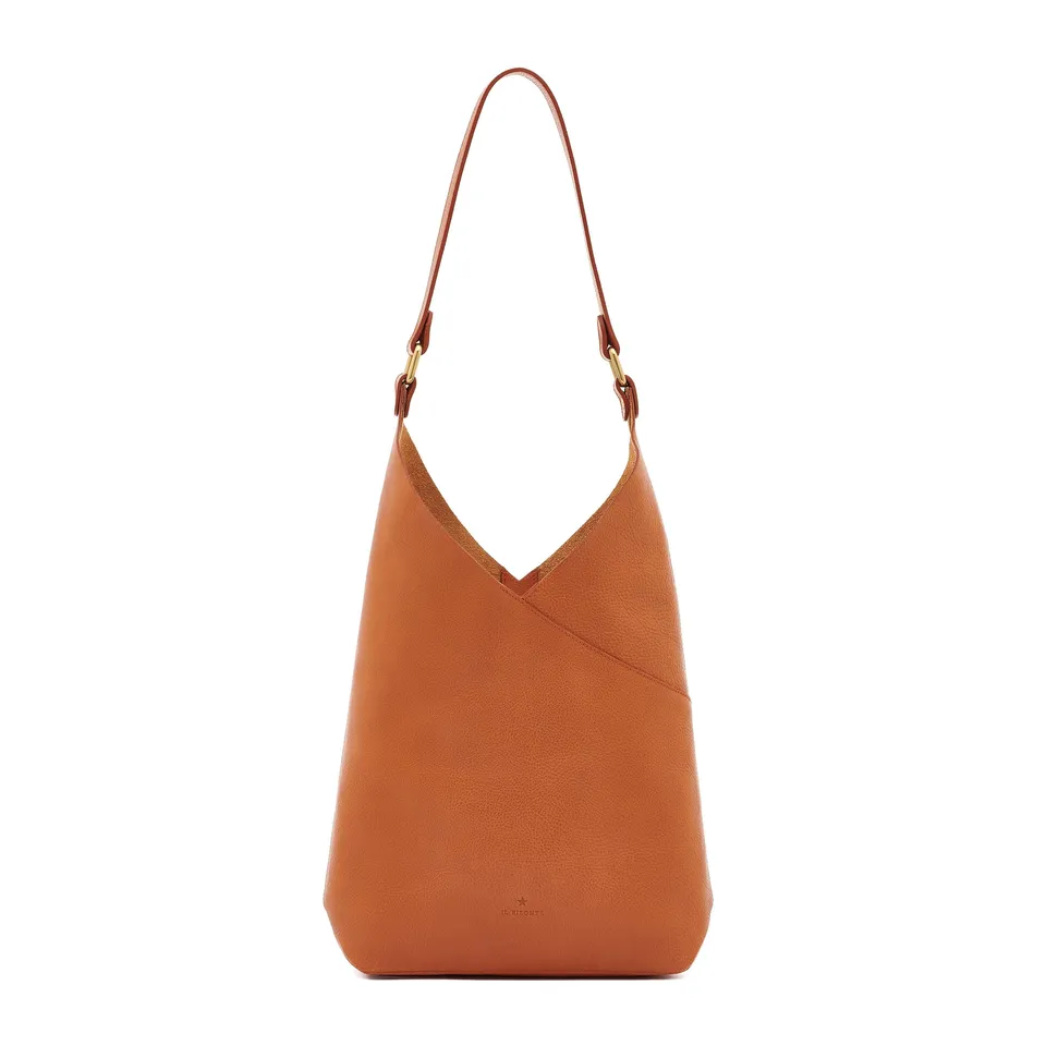Il Bisonte Malibu Schultertasche Caramello Leder