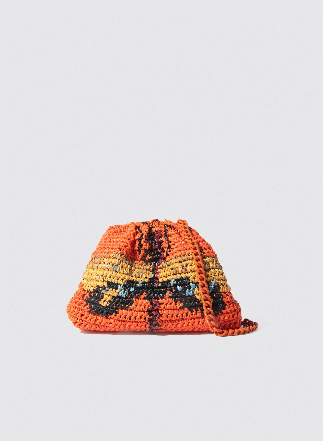 Maria la Rosa Dragonfly Crochet Mini Bag Orange