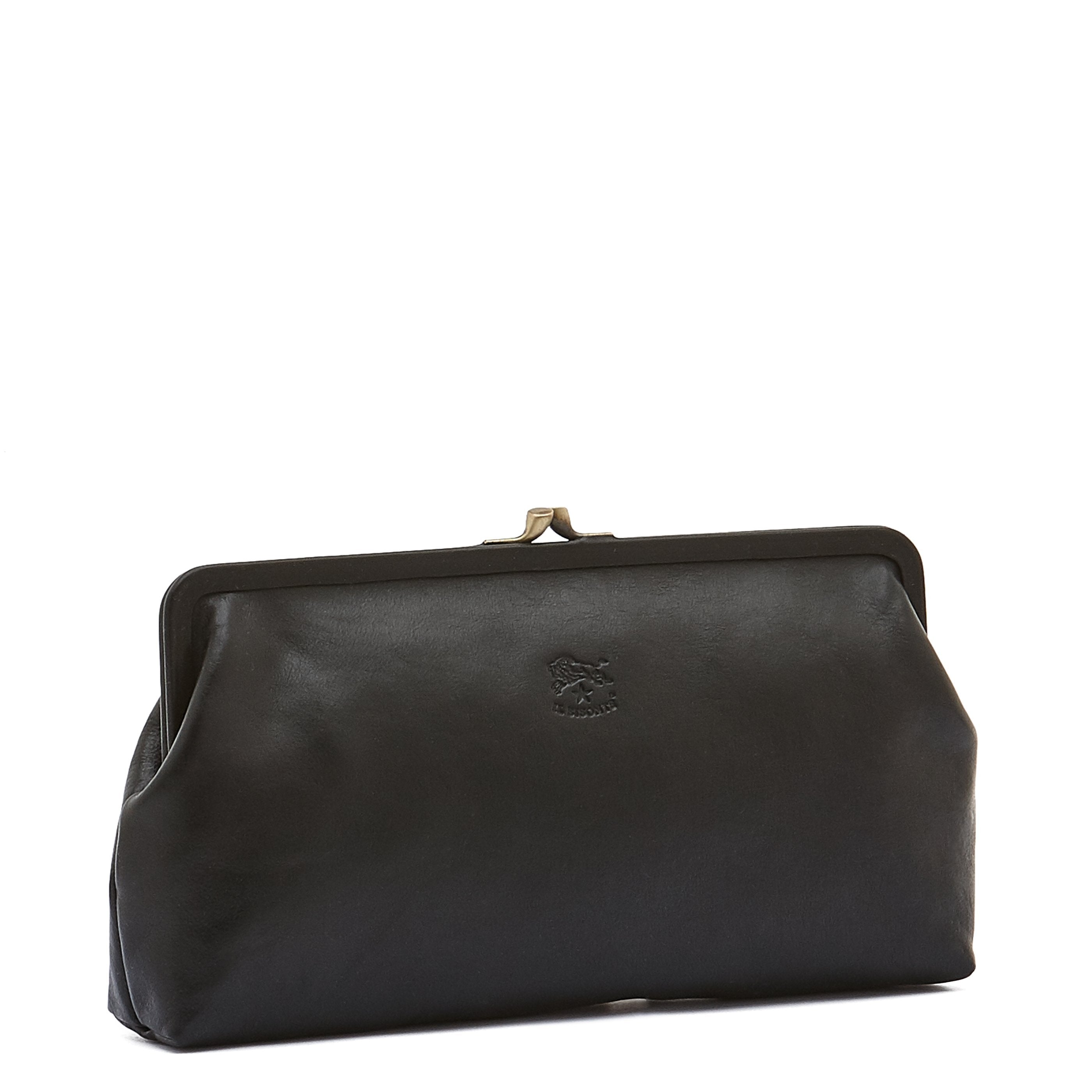 Il Bisonte Manuela Pochette Schwarz Vollleder