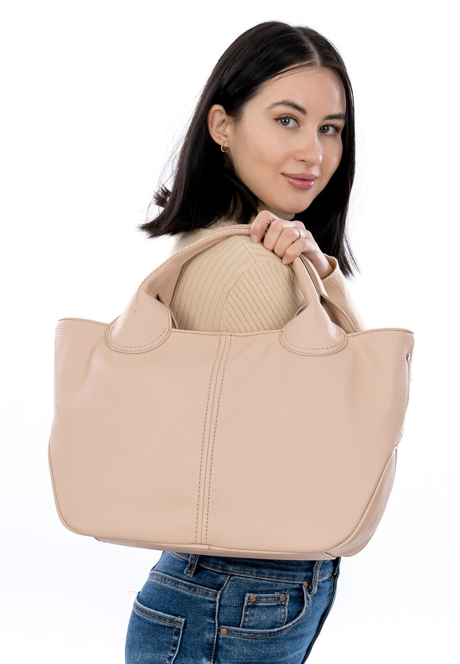 SURI FREY Nessy Cityshopper L Shopper Rosa A4 Schulterriemen