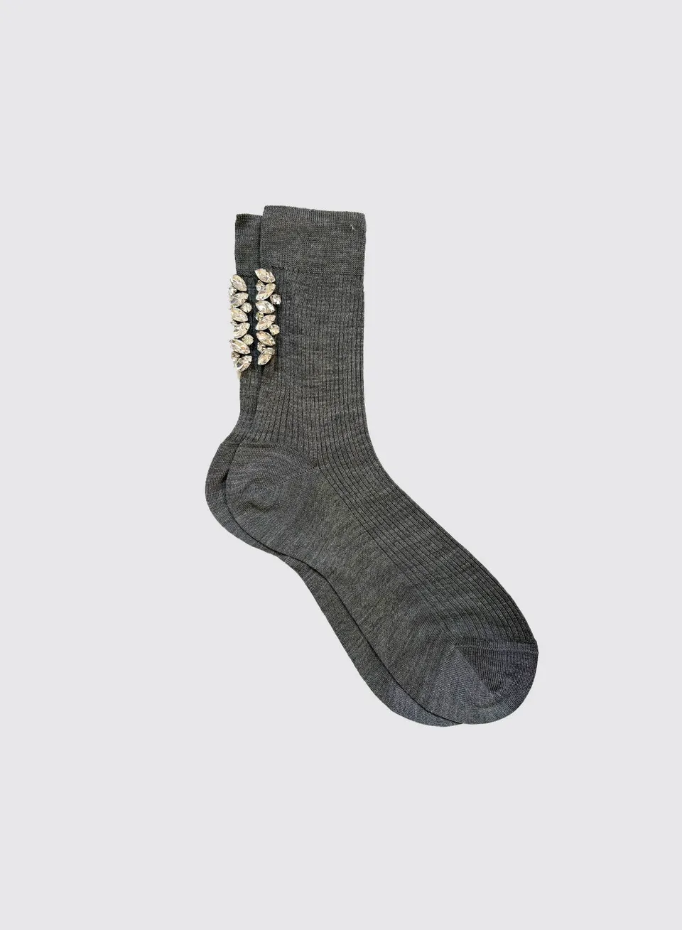 Maria la Rosa Oman Socks Seidensocken Grey melange Stick