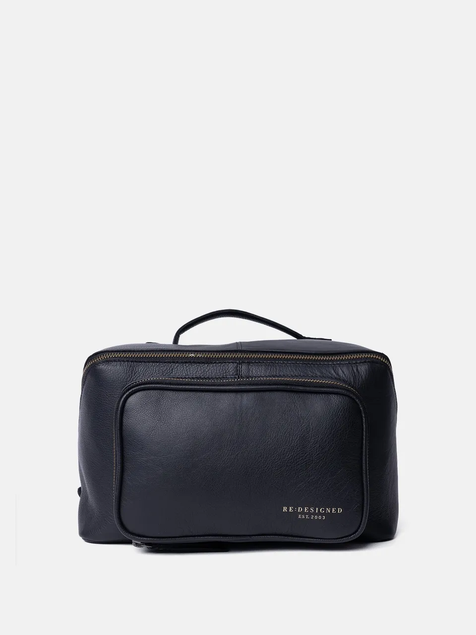 RE:DESIGNED Sally Kulturtasche Schwarz Vollleder