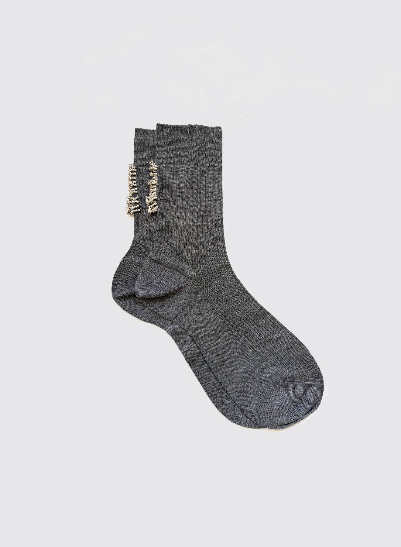 Maria la Rosa Marrakech Socken Dark Grey Seide Schmuck