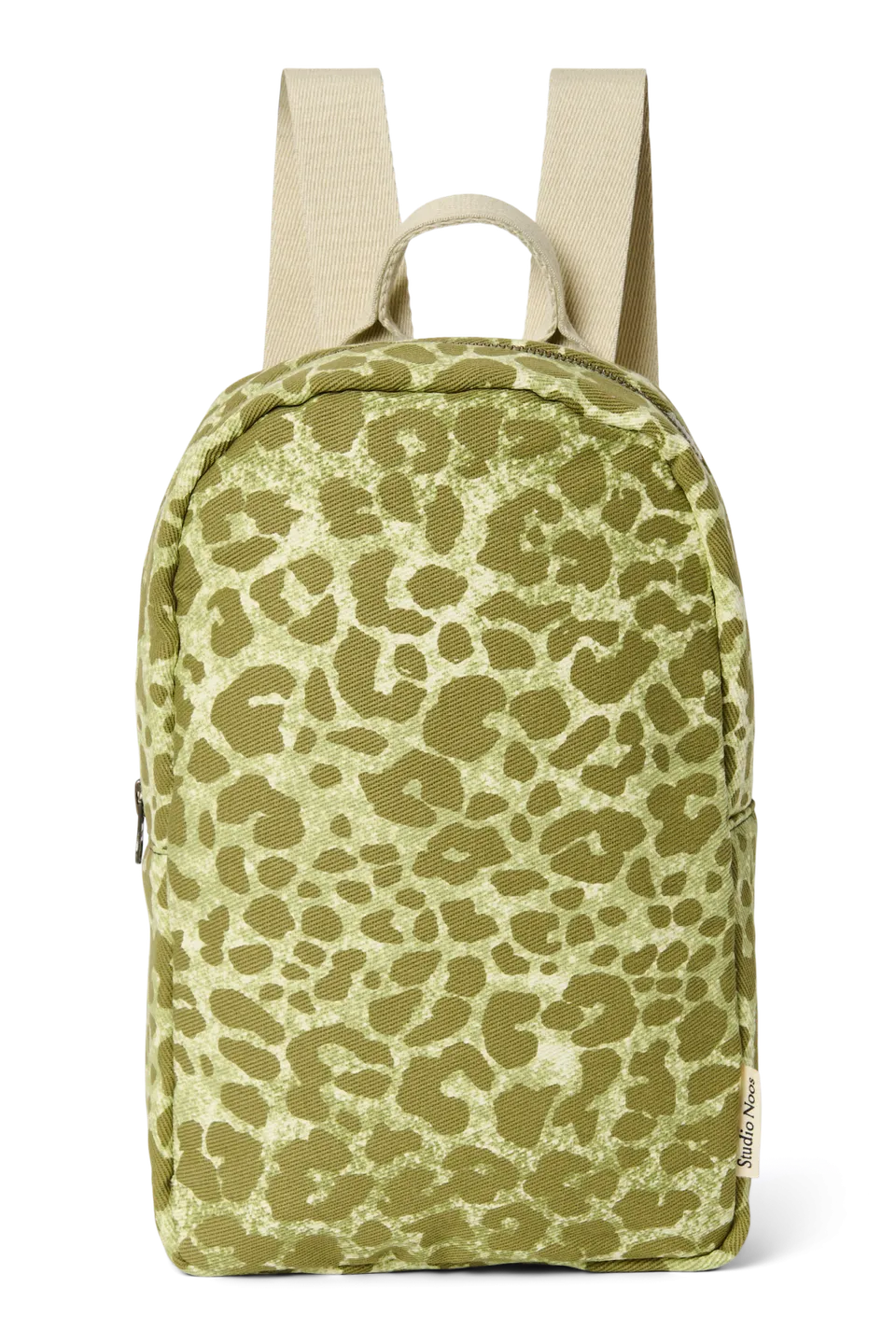 Studio Noos Cotton Mini Backpack Rucksack Green Leopard Baumwolle