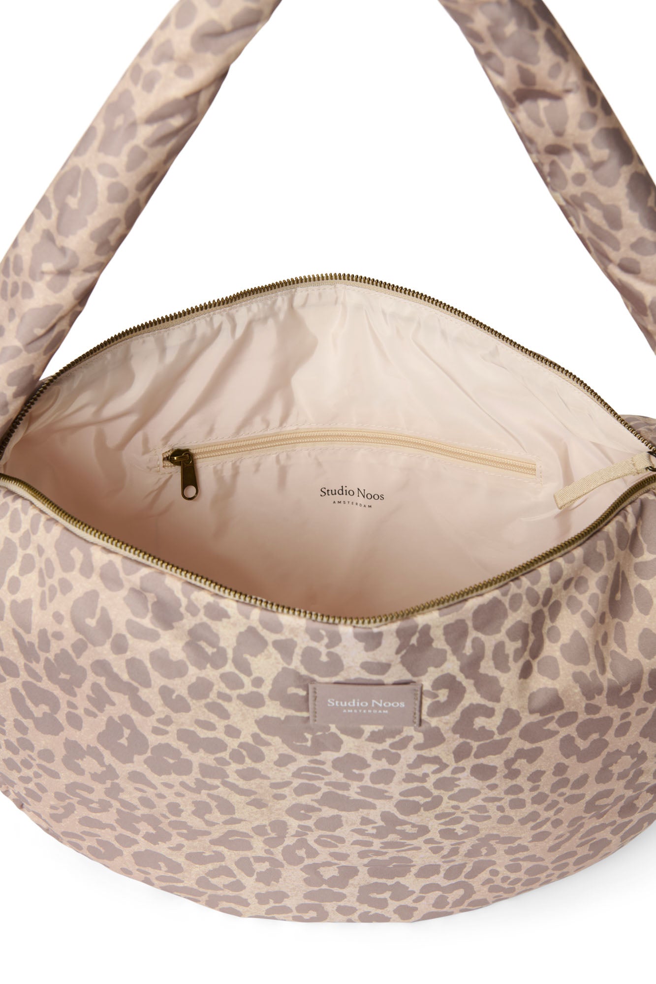 Studio Noos Puffy Cross Body Bag Umhängetasche Beige Leopard