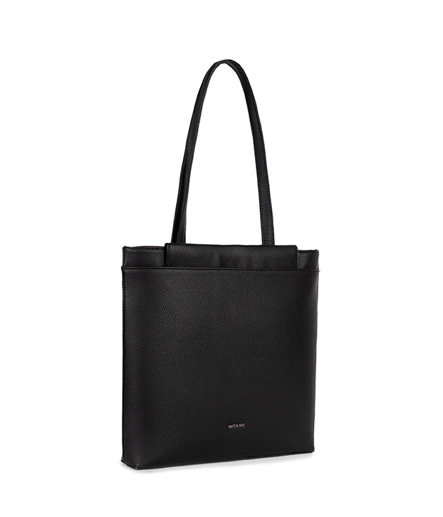 Matt & Nat Grain Koe Tote Handtasche Schwarz Laptop