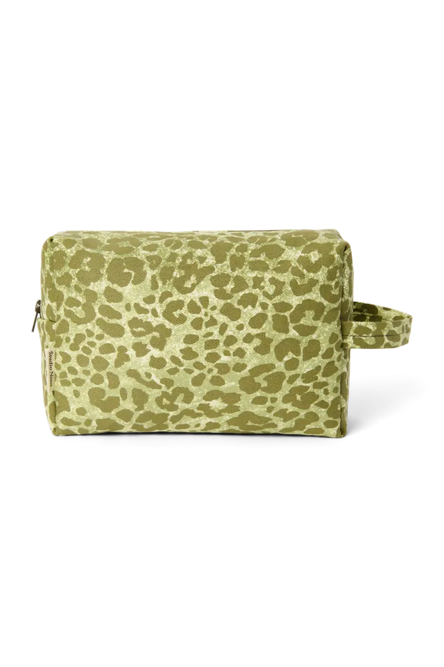 Studio Noos Cotton Kulturtasche Green Leopard Baumwolle