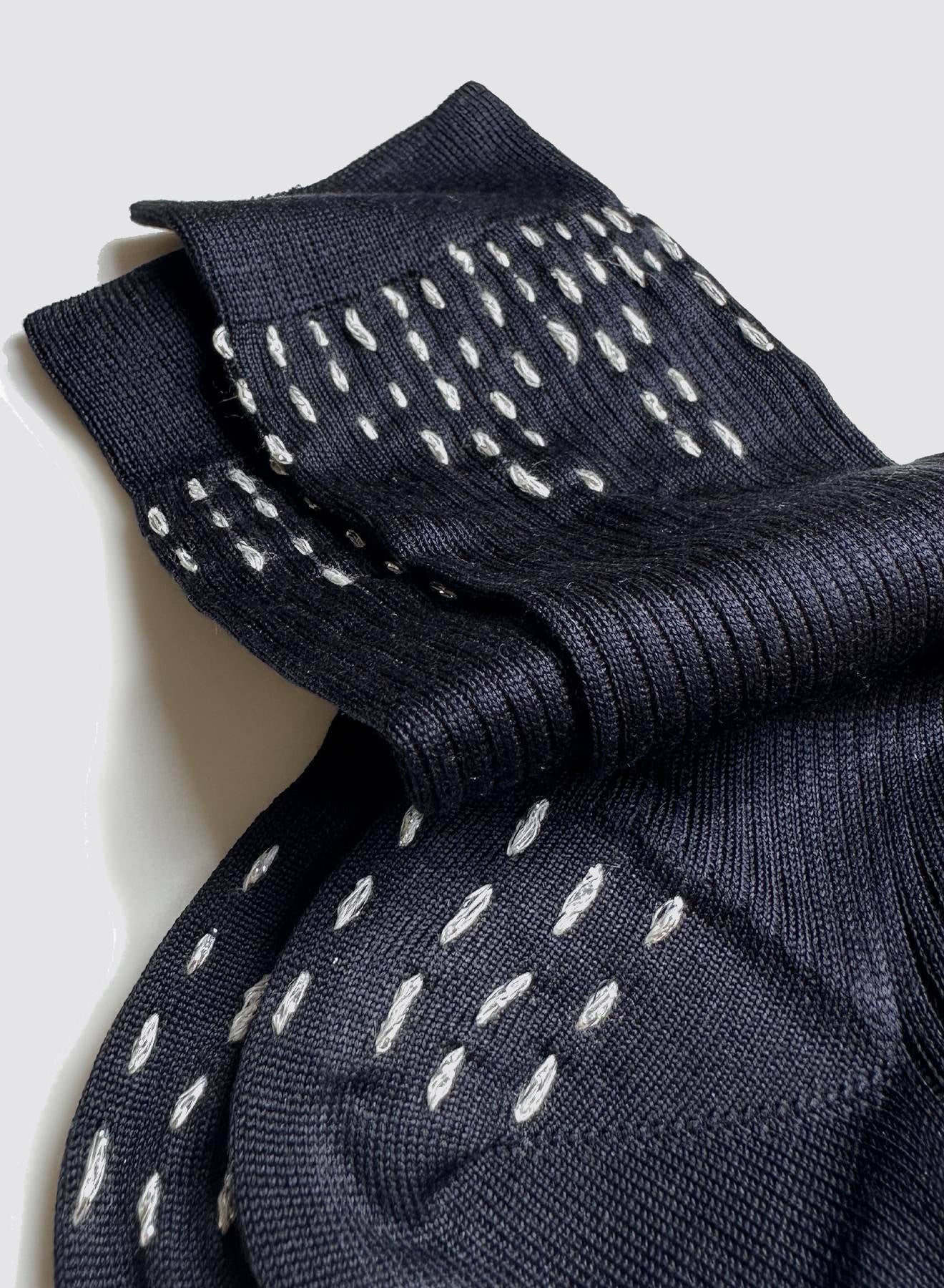 Maria la Rosa Curly Stitch Socken Seide Emporio
