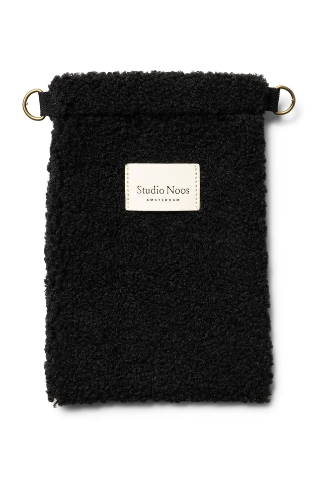 Studio Noos Teddy Phone Bag Schwarz Handytasche 15x21