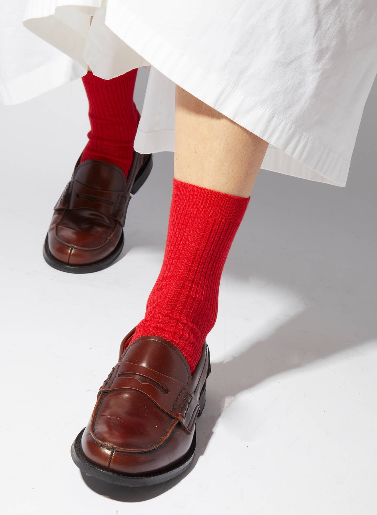 Maria la Rosa English Socken Rust Cashmere-Seide
