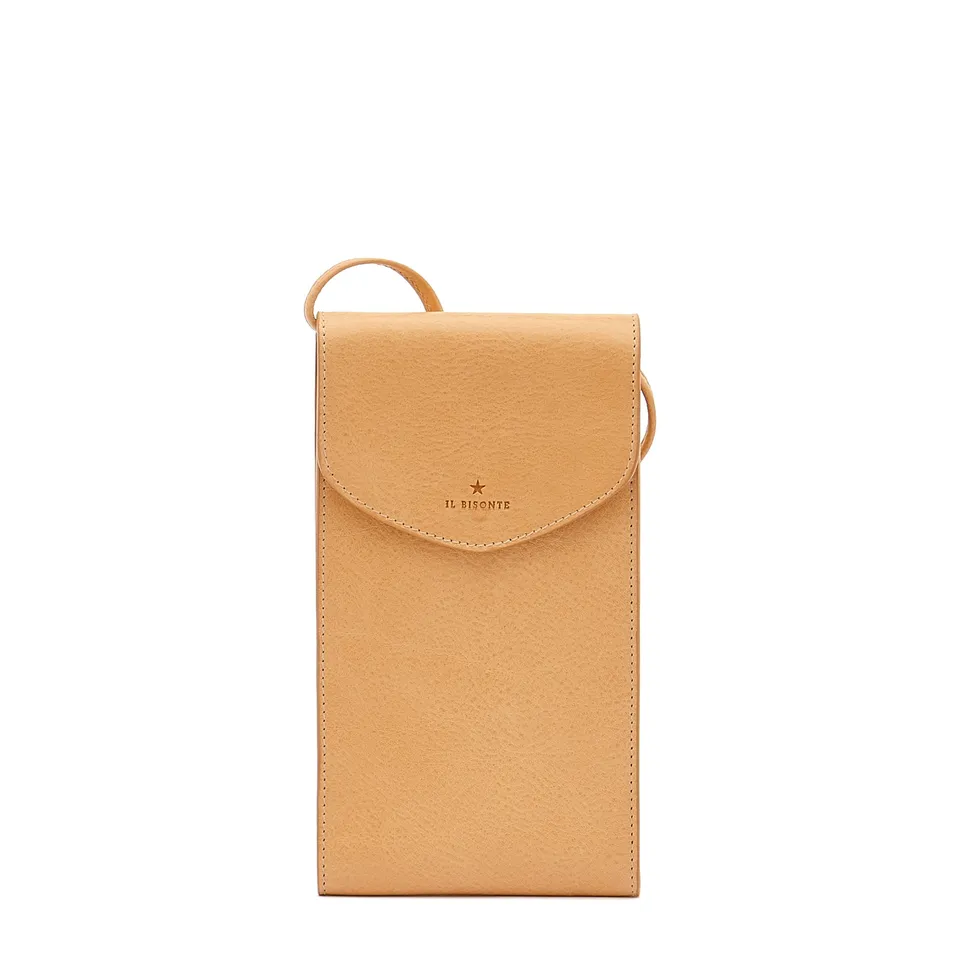 Il Bisonte Bigallo Handytasche Natur Leder Umhängeriemen
