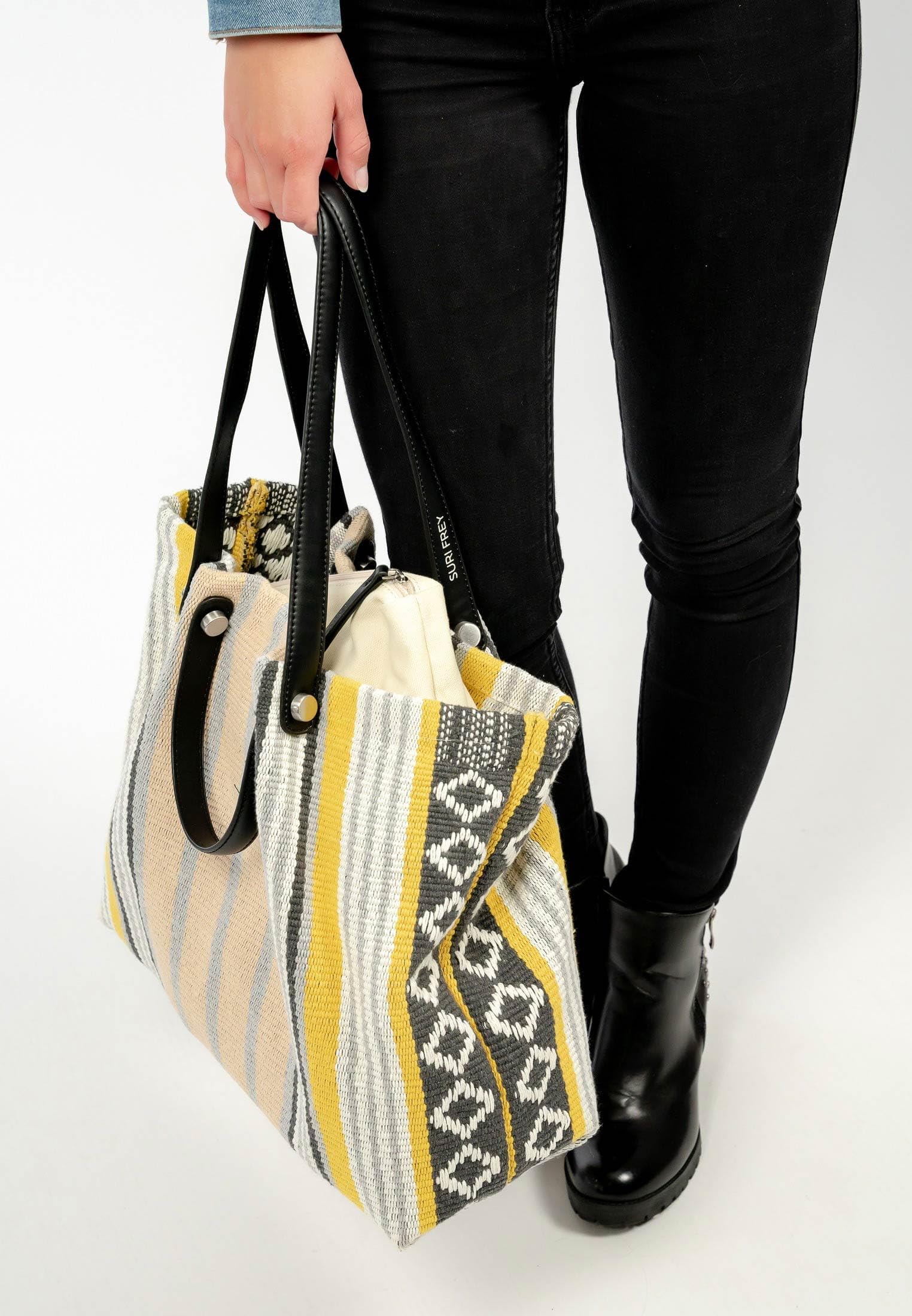 SURI FREY Elly 13790 Shopper Gelb Baumwolle