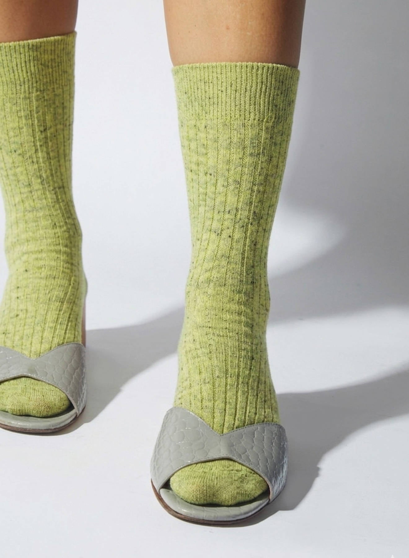 Maria la Rosa SH185 WQ012UN0200 Socken Leinen Lime