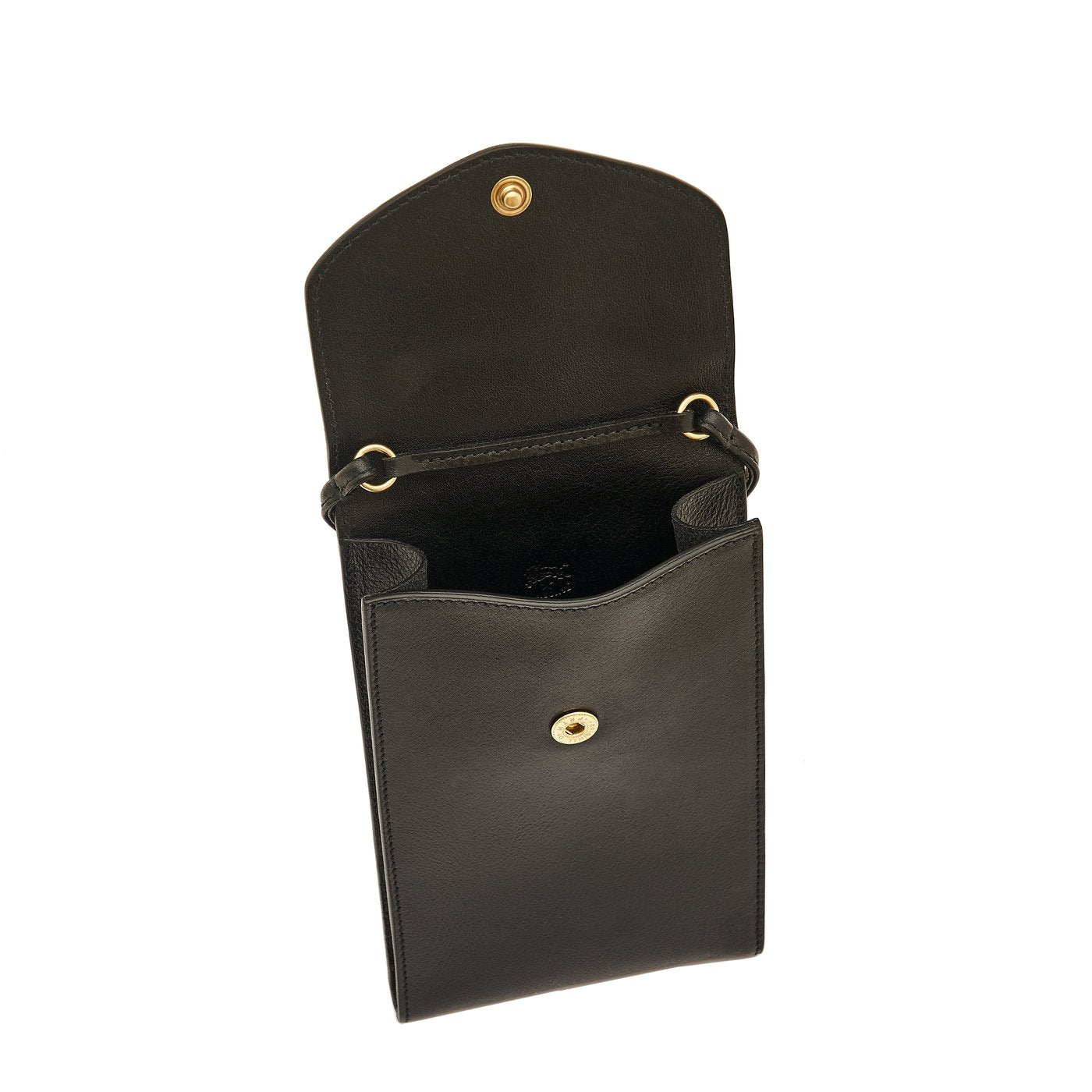 Il Bisonte Bigallo Handytasche schwarz Vollleder
