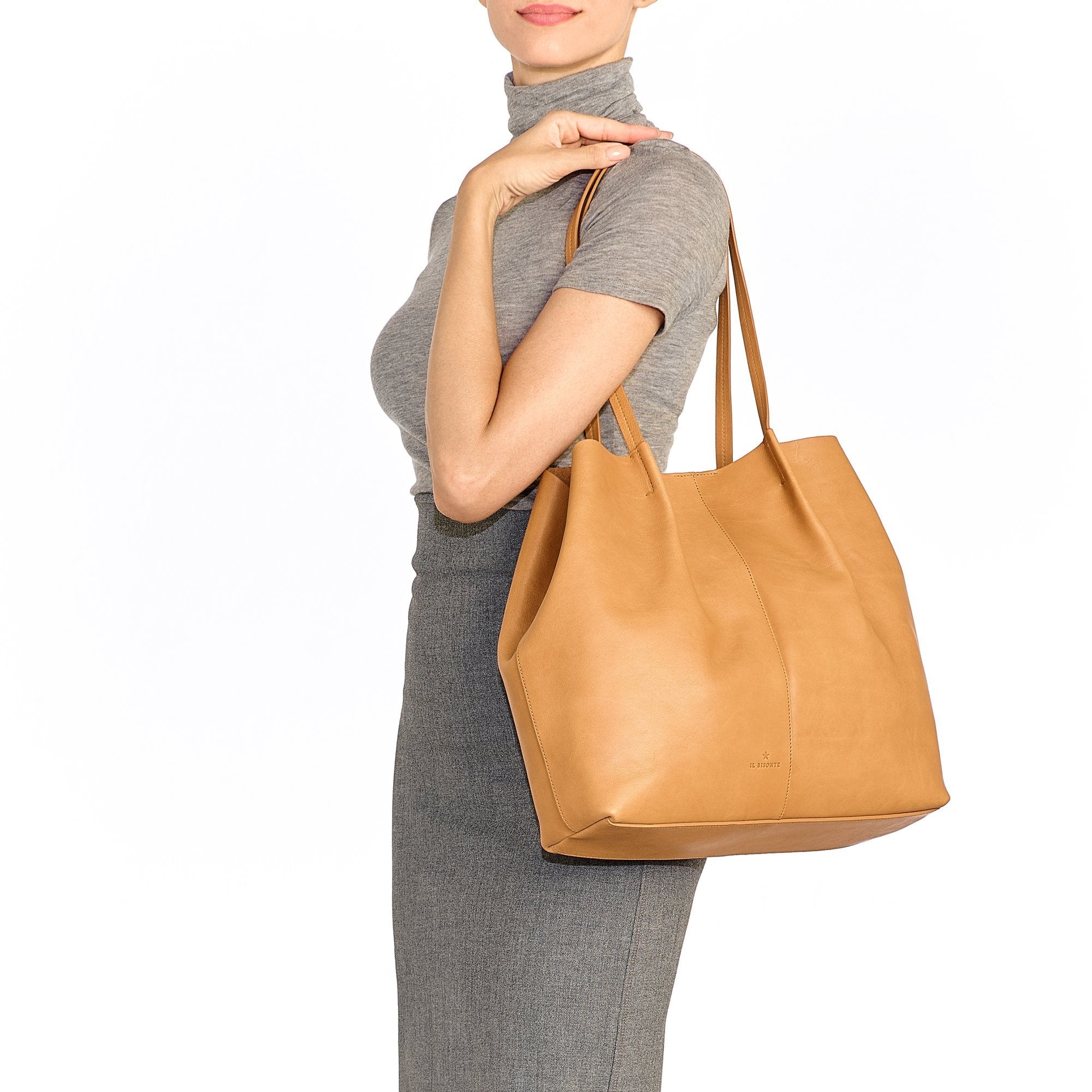 Il Bisonte Nina Shopper Natur Vollleder Damen