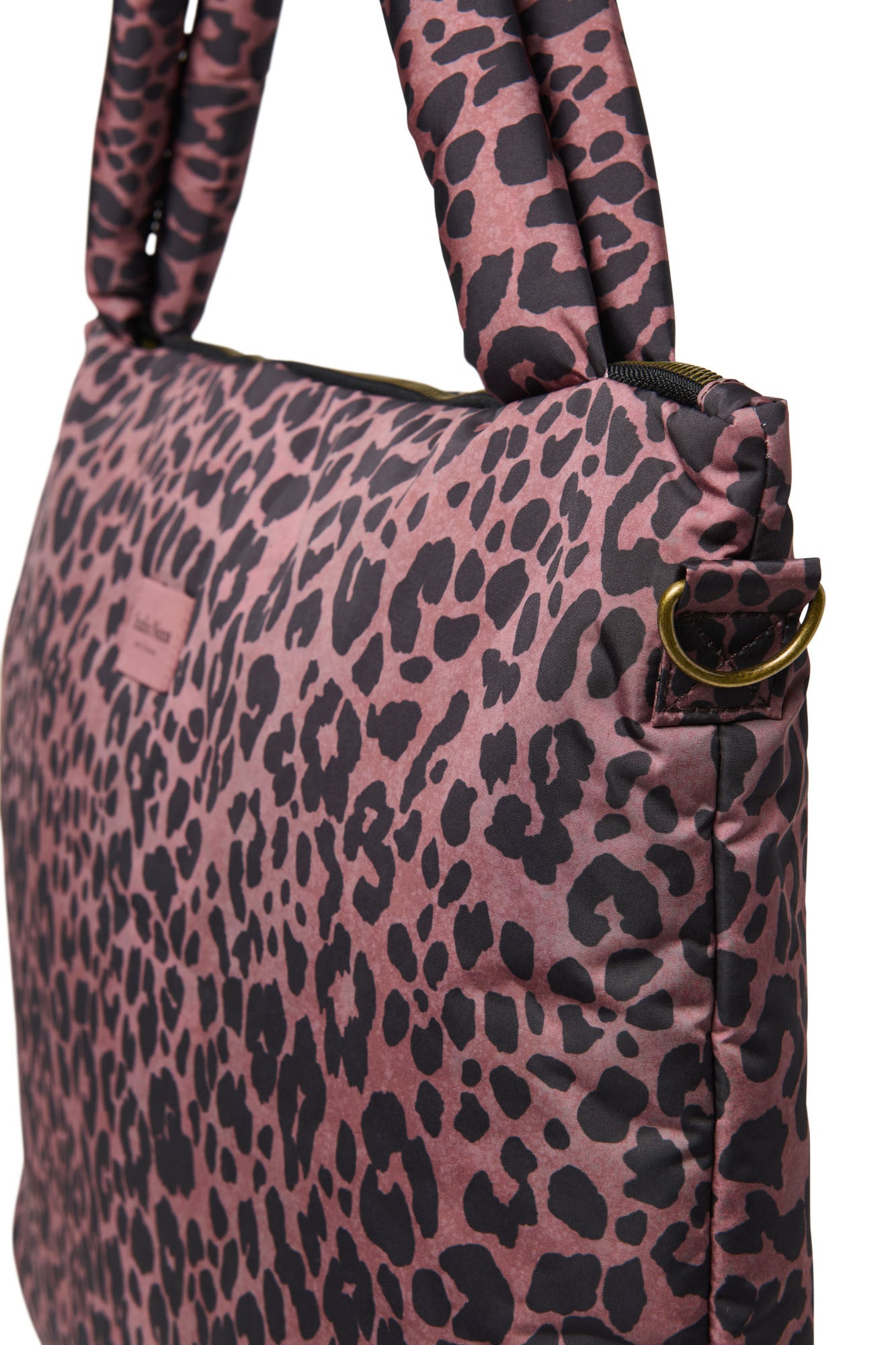Studio Noos Puffy Diaper Bag Wickeltasche Red Leopard gesteppt