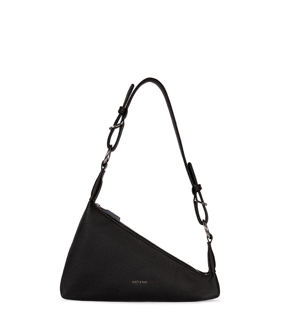 Matt & Nat Matina Grain Schultertasche Schwarz vegan