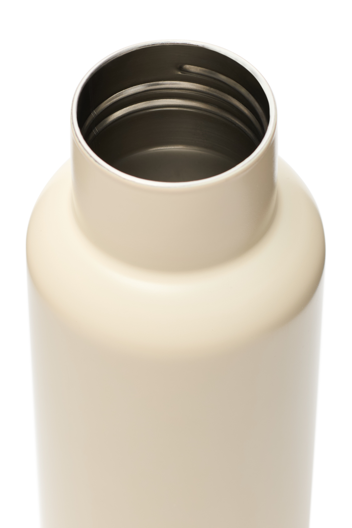 Studio Noos Edelstahlflasche 500 ml Creme mit Strohhalm