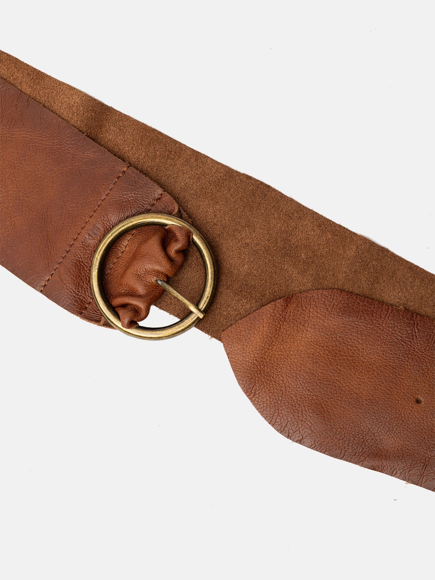 RE:DESIGNED Hila Gürtel Walnut Vollleder 8 cm