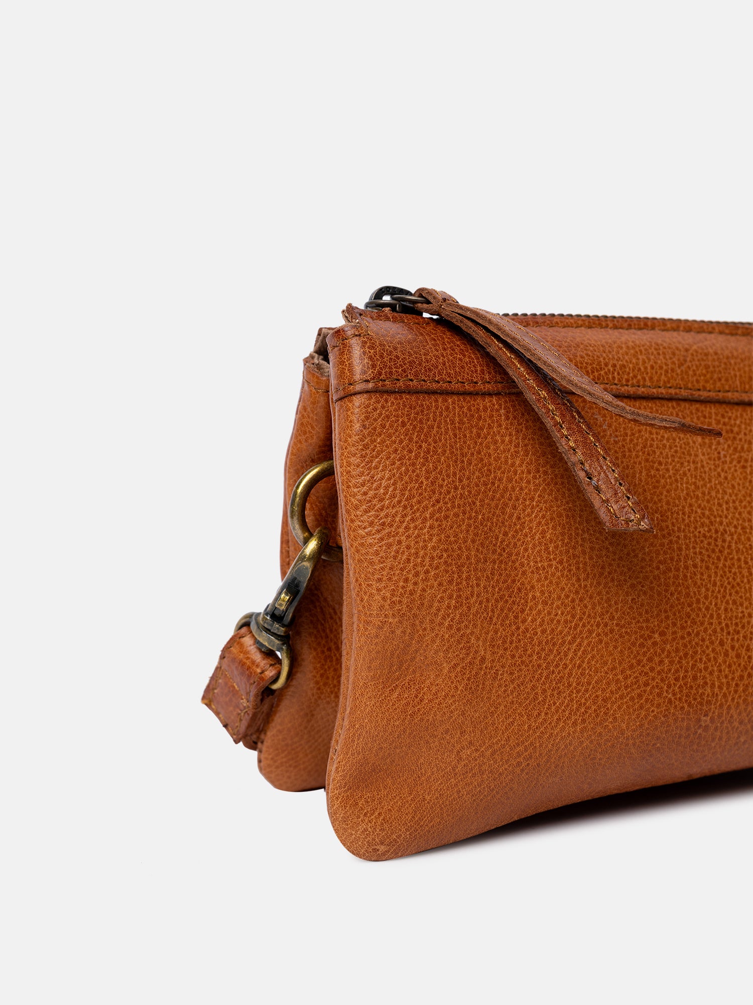 RE:DESIGNED Lisa Urban Clutch Burned Tan Vollleder