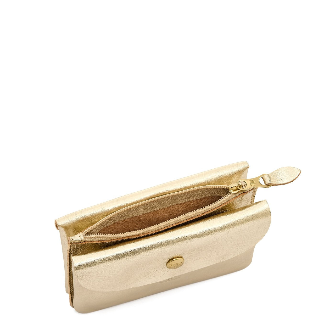 Il Bisonte Bustina Clutch Platin Vollleder 3 Faecher