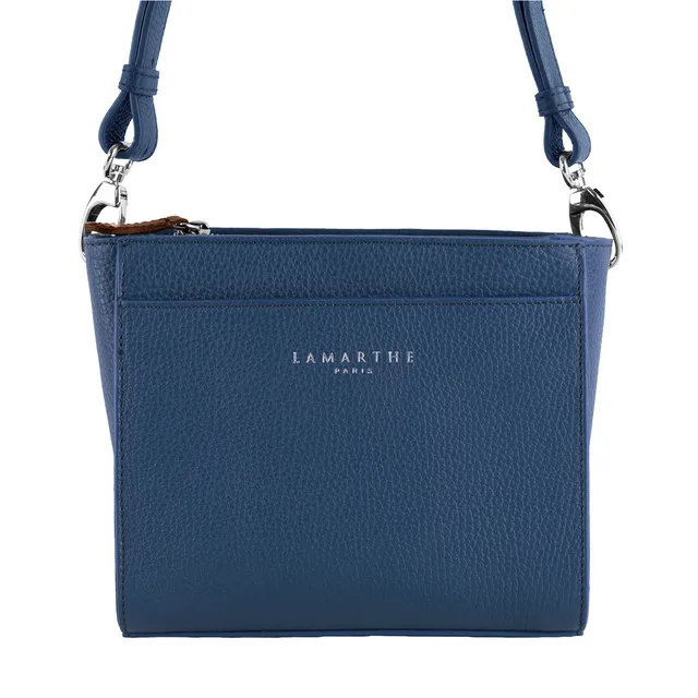 Lamarthe Fidèle Umhängetasche Marineblau Vollleder