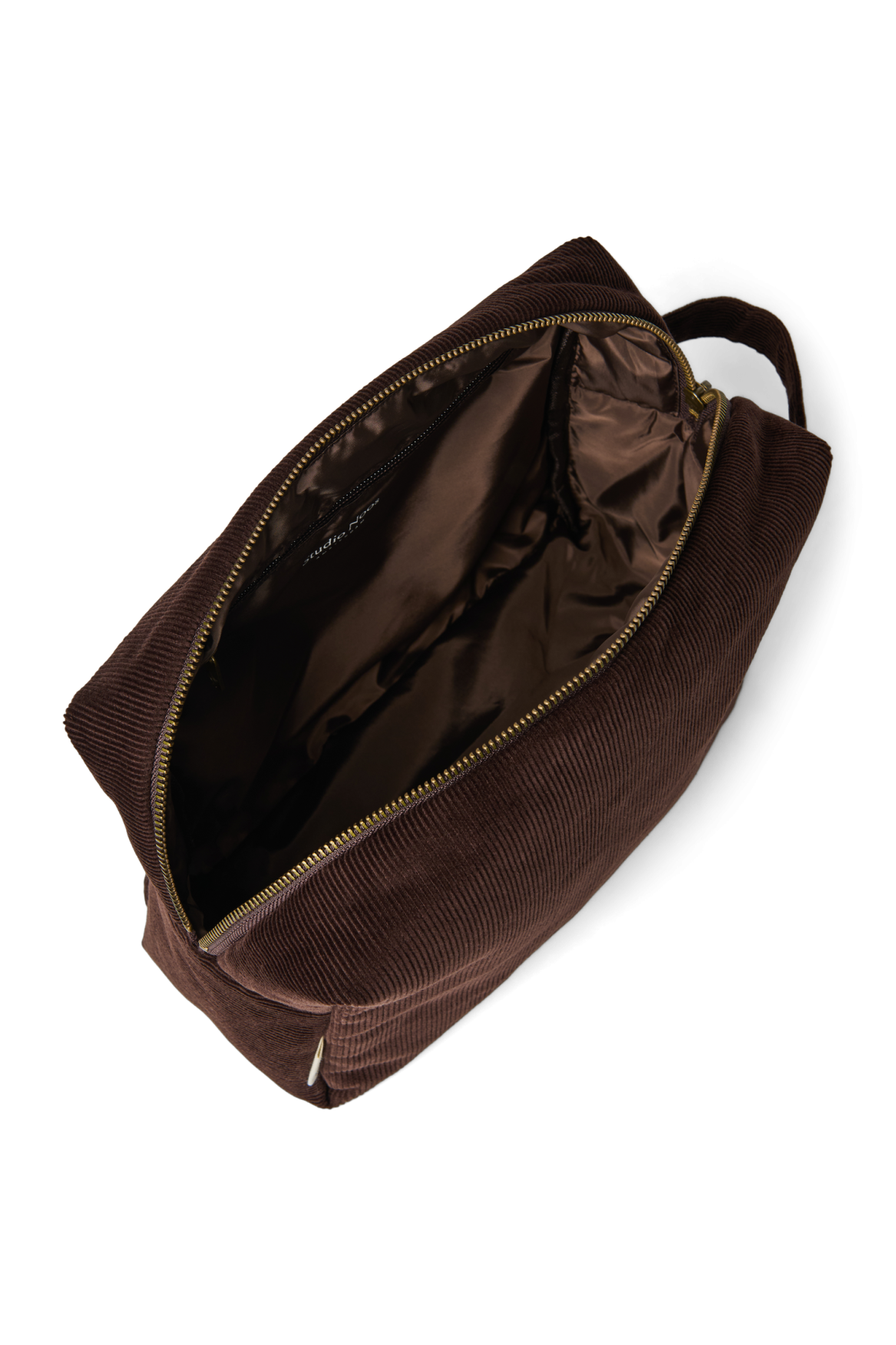 Studio Noos Rib Puffy Kulturtasche Dunkelbraun