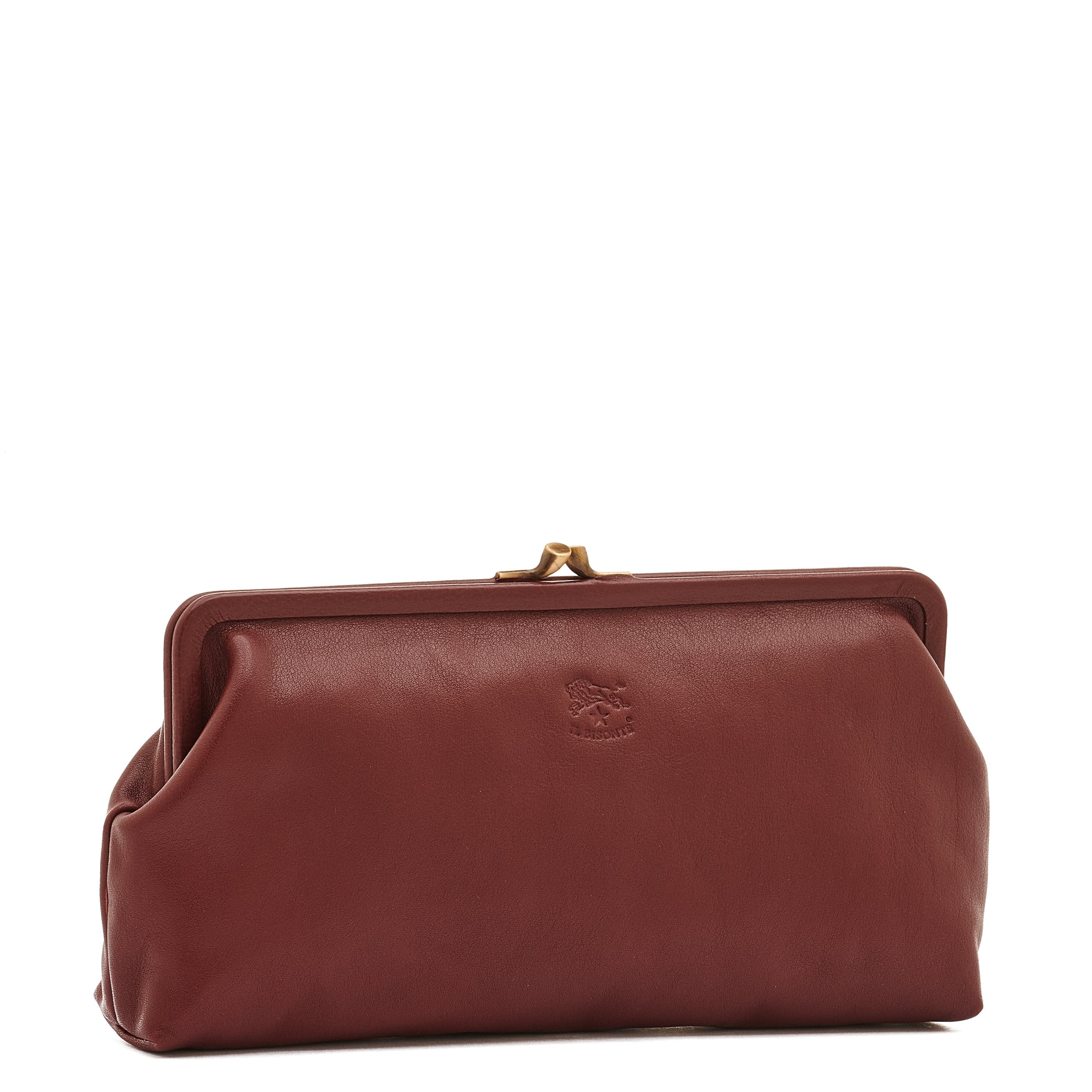 Il Bisonte Manuela Pochette Vollledertasche Amarena