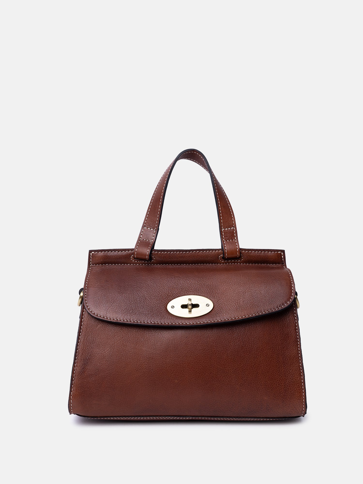 RE:DESIGNED Saya Medium Umhängetasche Cognac Vollleder