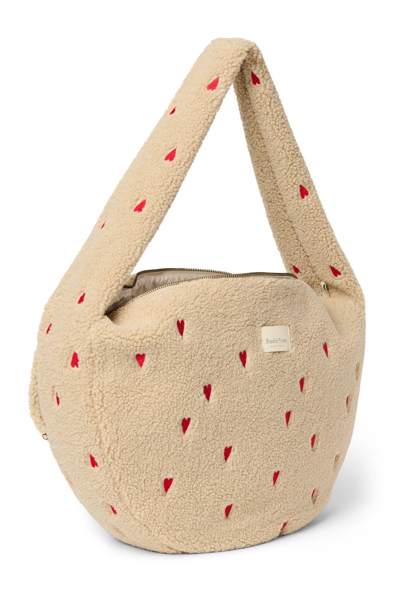 Studio Noos Teddy Cross Body Bag Umhängetasche Ecru Hearts