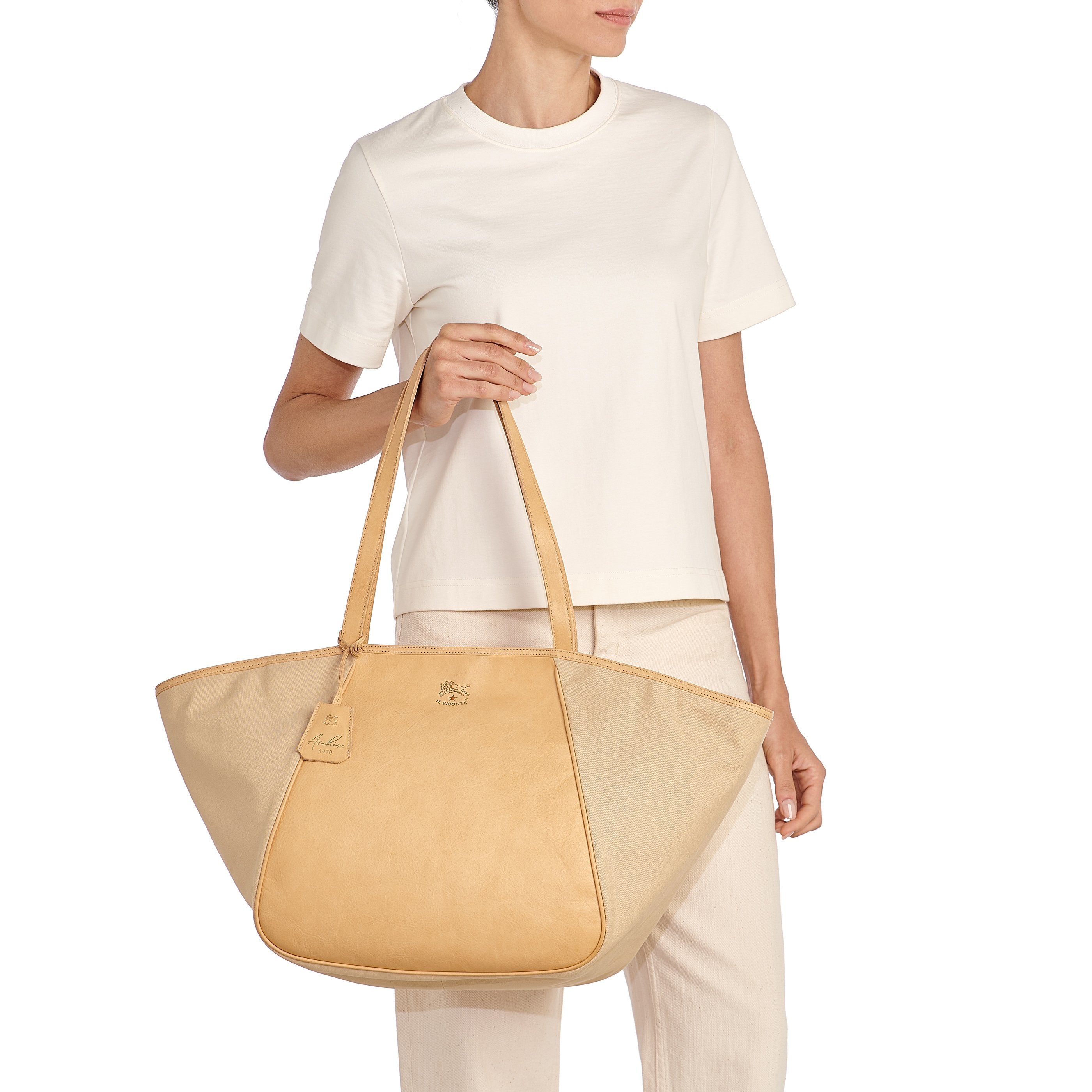 Il Bisonte Archive 1970 Shopper Natur Stoff