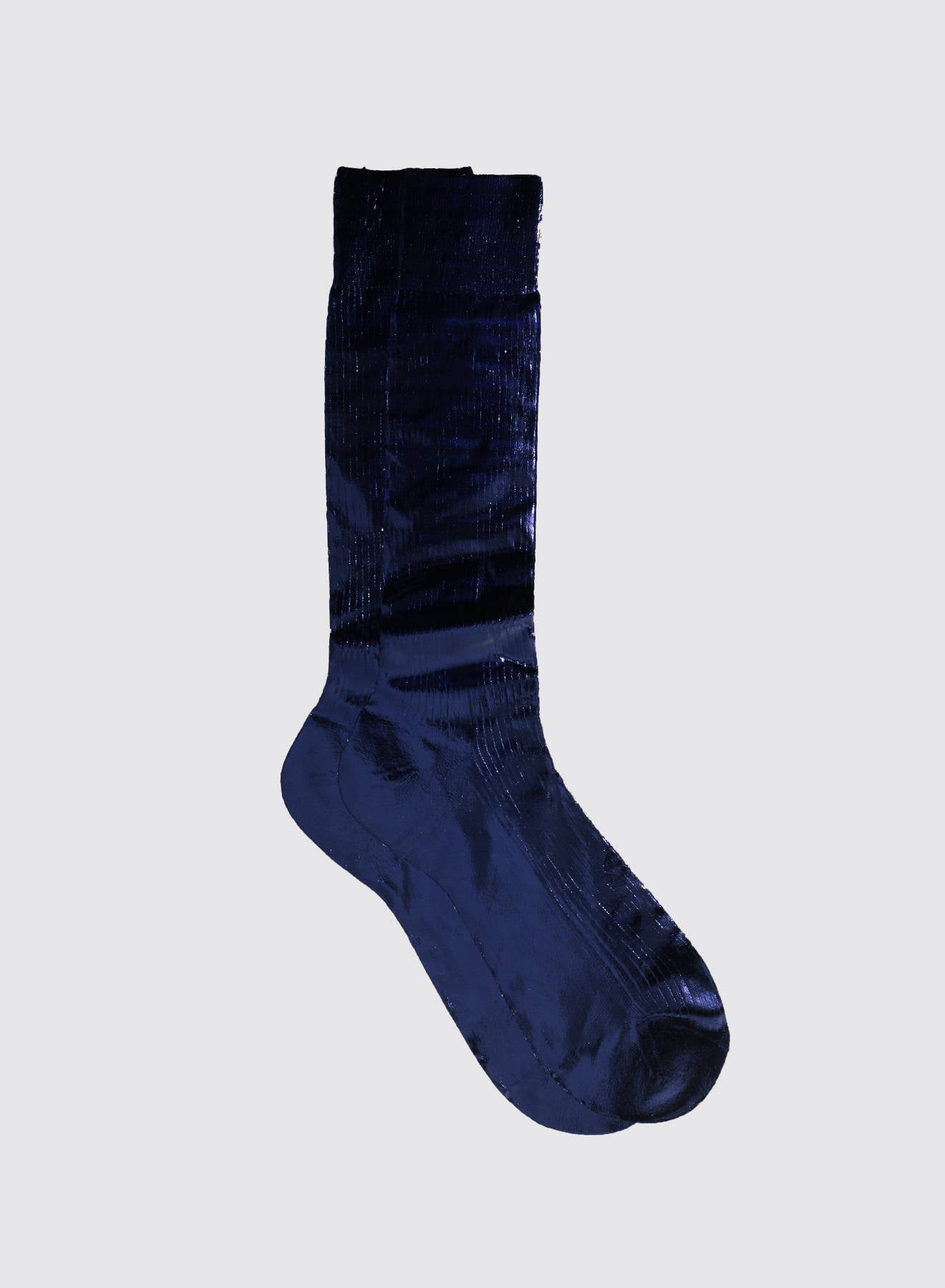 Maria la Rosa One Ribbed Socken Gold Seide Herren