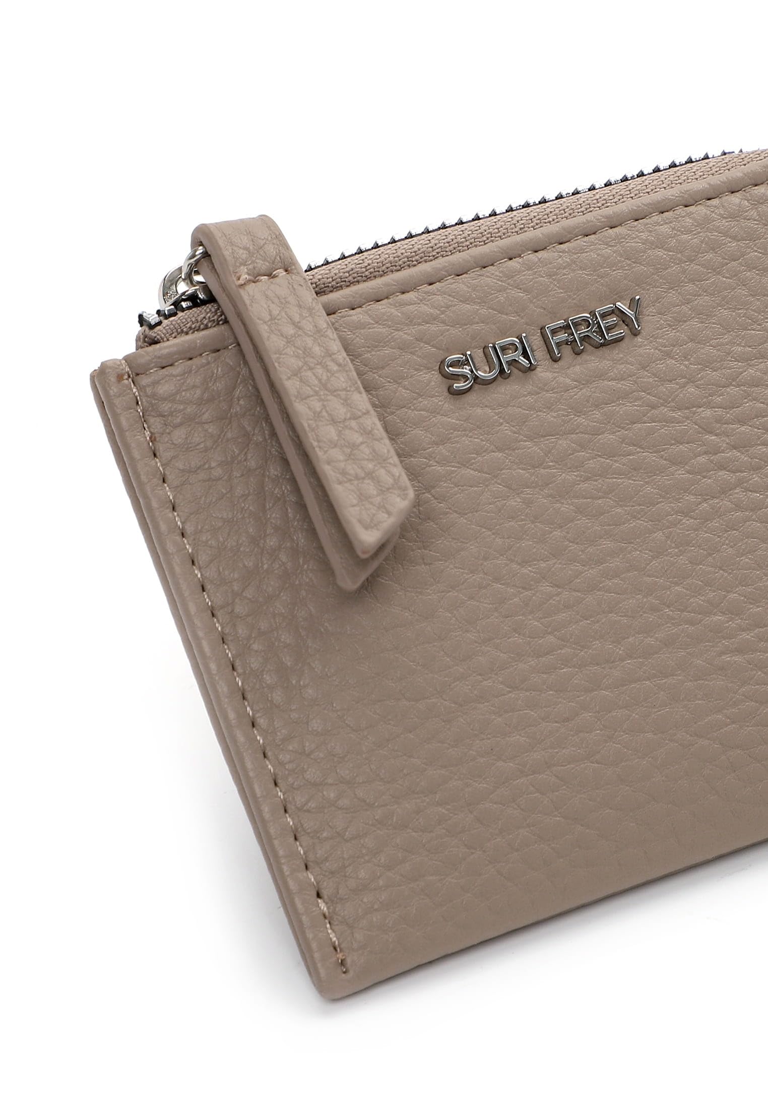 SURI FREY SFY Tiffy Card Holder Kartenetui Taupe Reissverschluss