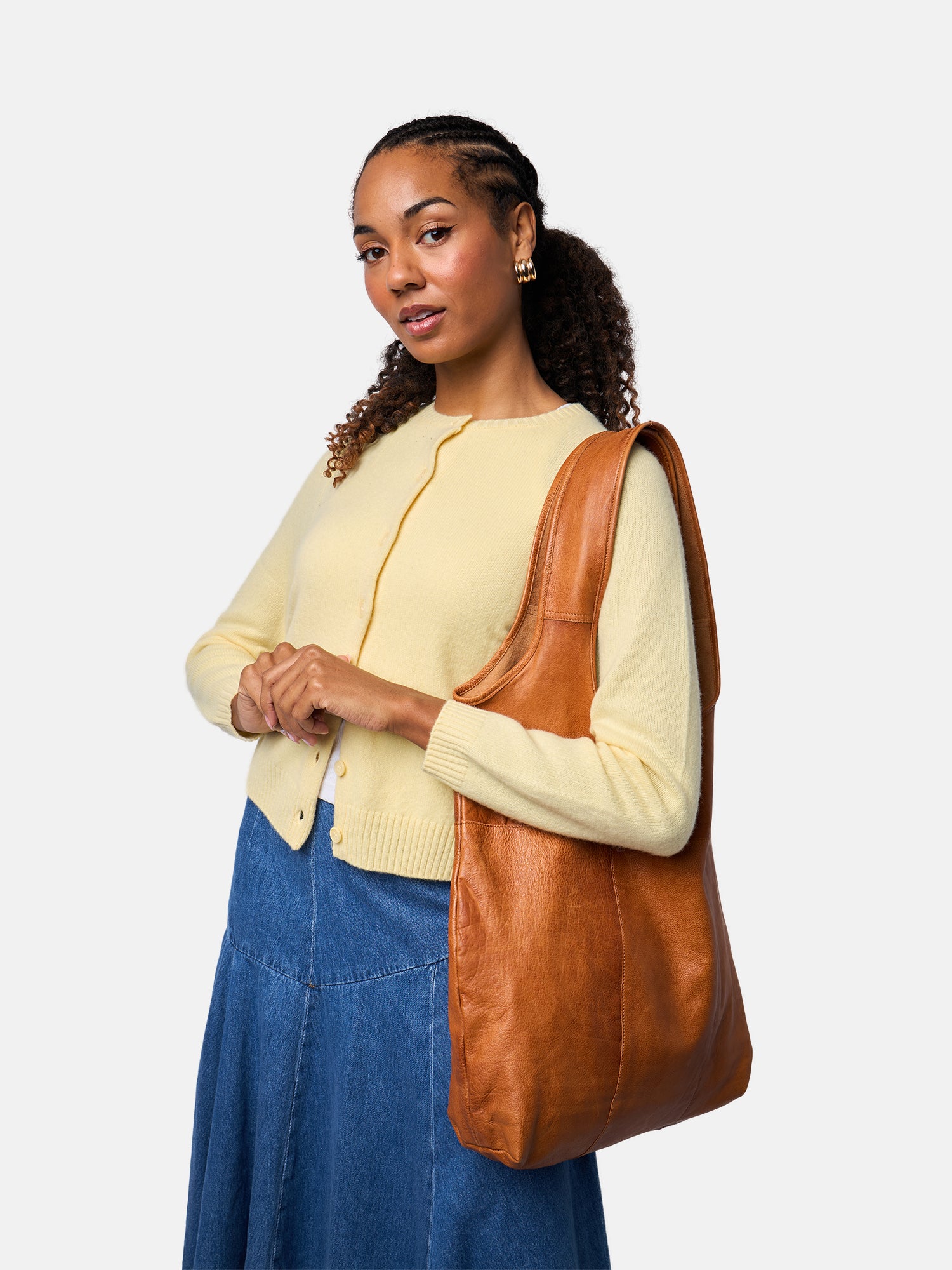 RE:DESIGNED Lyra Urban Shopper Burned Tan Leder