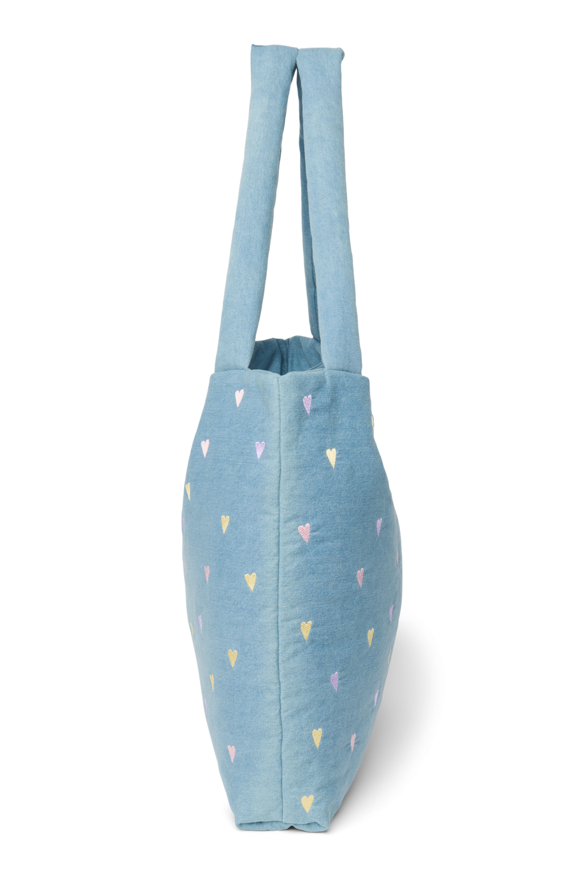 Studio Noos Denim Mom Bag Tasche Light Blue Hearts Jeans