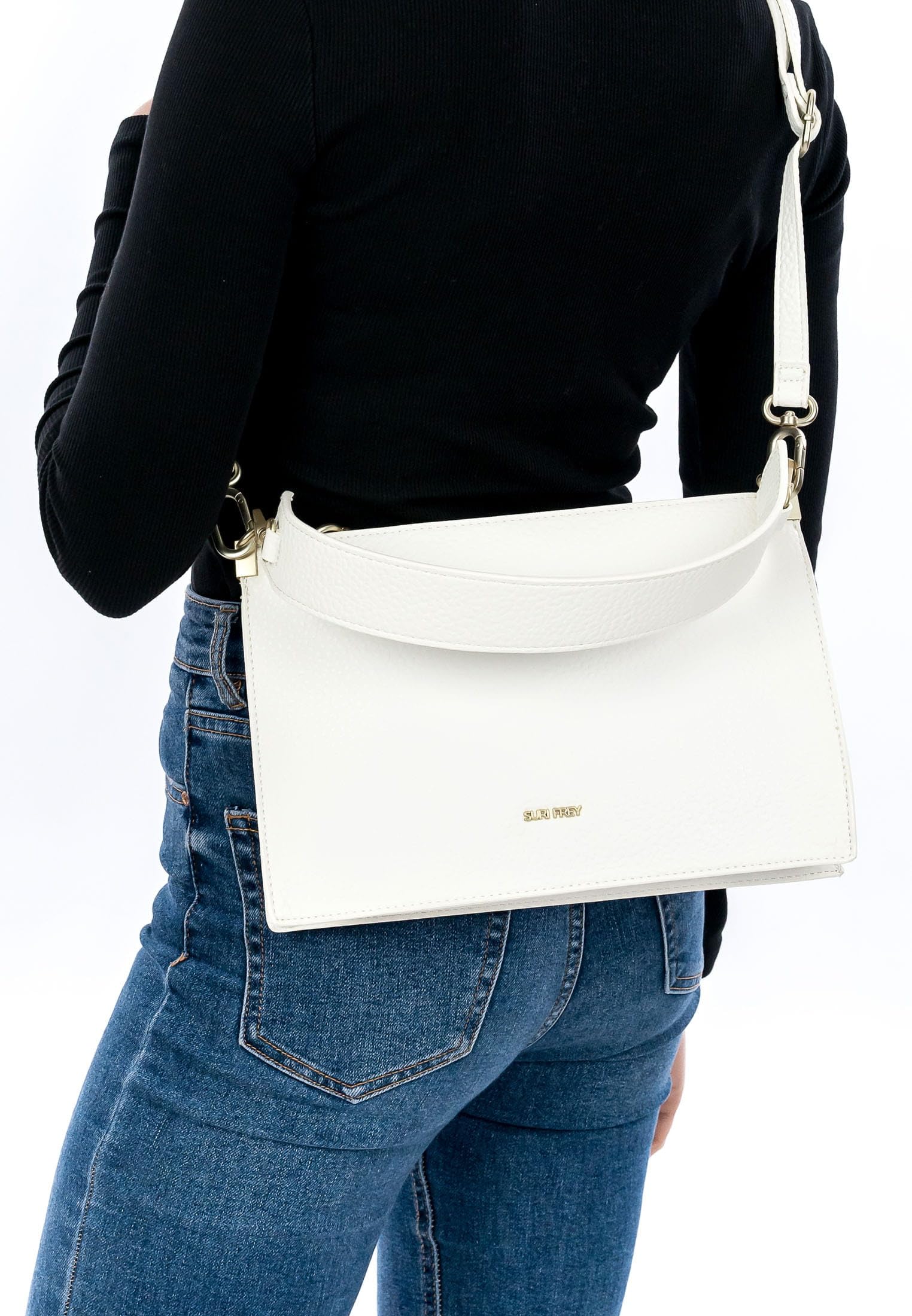 SURI FREY Gwenny Schultertasche White mit Boden