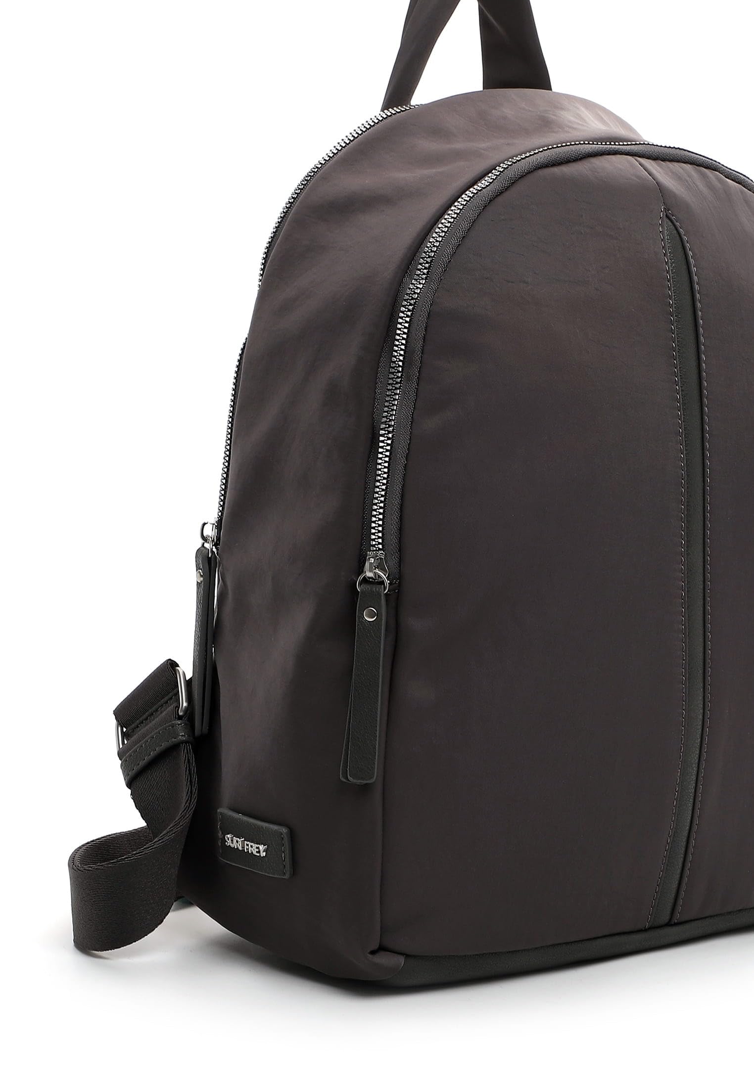 SURI FREY Pauly 16726 Rucksack Grau Nylon mit Reissverschluss
