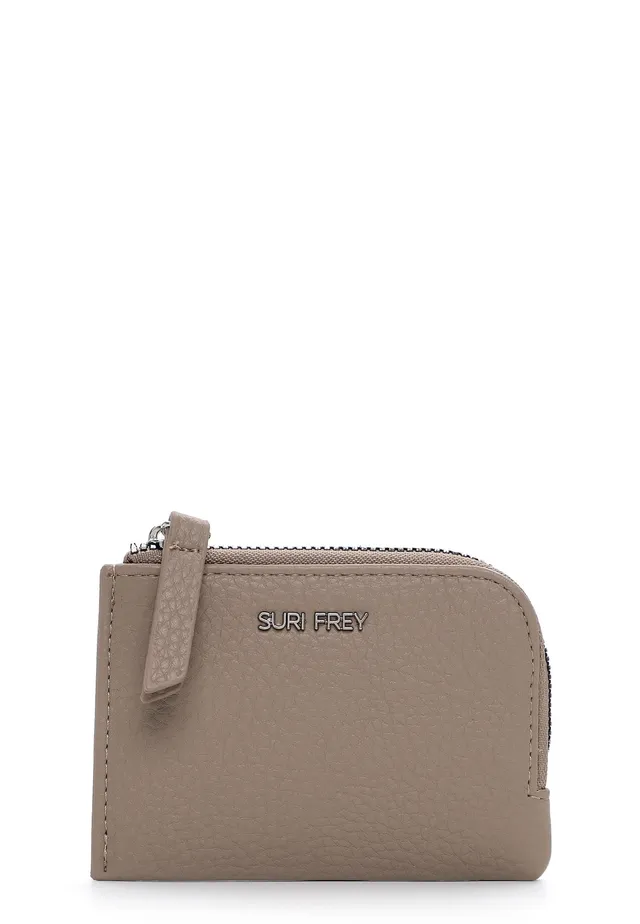SURI FREY SFY Tiffy Card Holder Kartenetui Taupe Reissverschluss