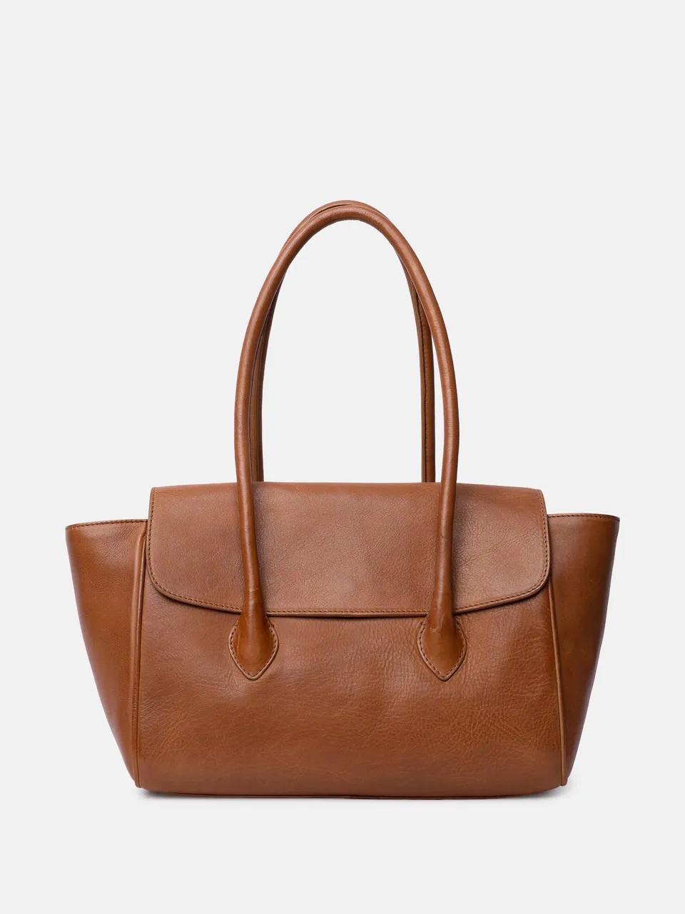 RE:DESIGNED Sisu Big Handtasche Tan Vollleder