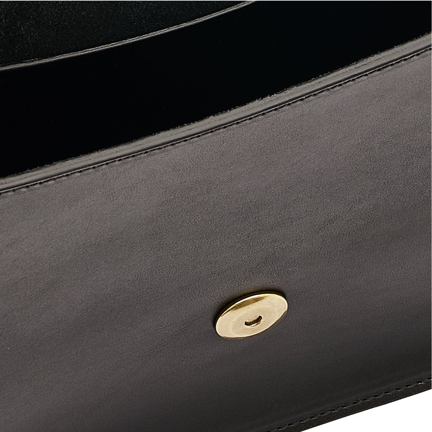Il Bisonte Atelier Schultertasche Rindsleder Schwarz