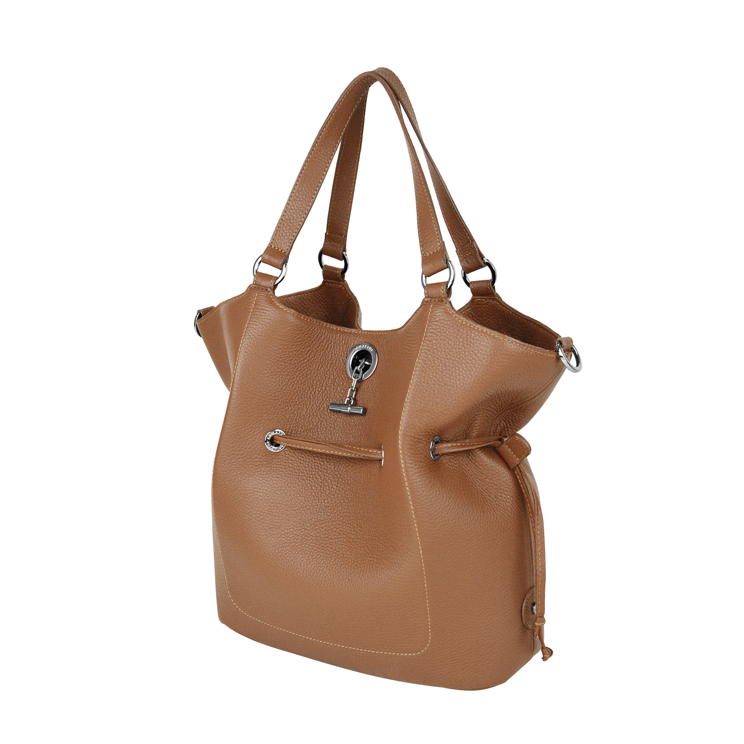 Lamarthe Paris M Schultertasche Cognac Vollleder