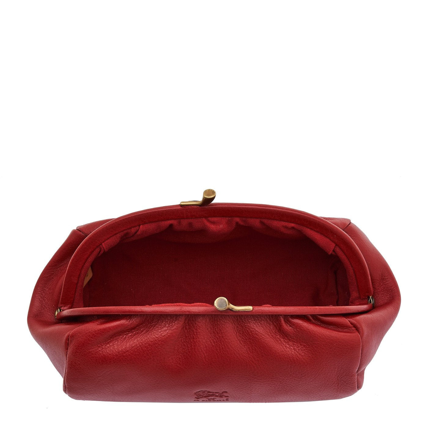 Il Bisonte Kosmetiktasche rot Vollleder