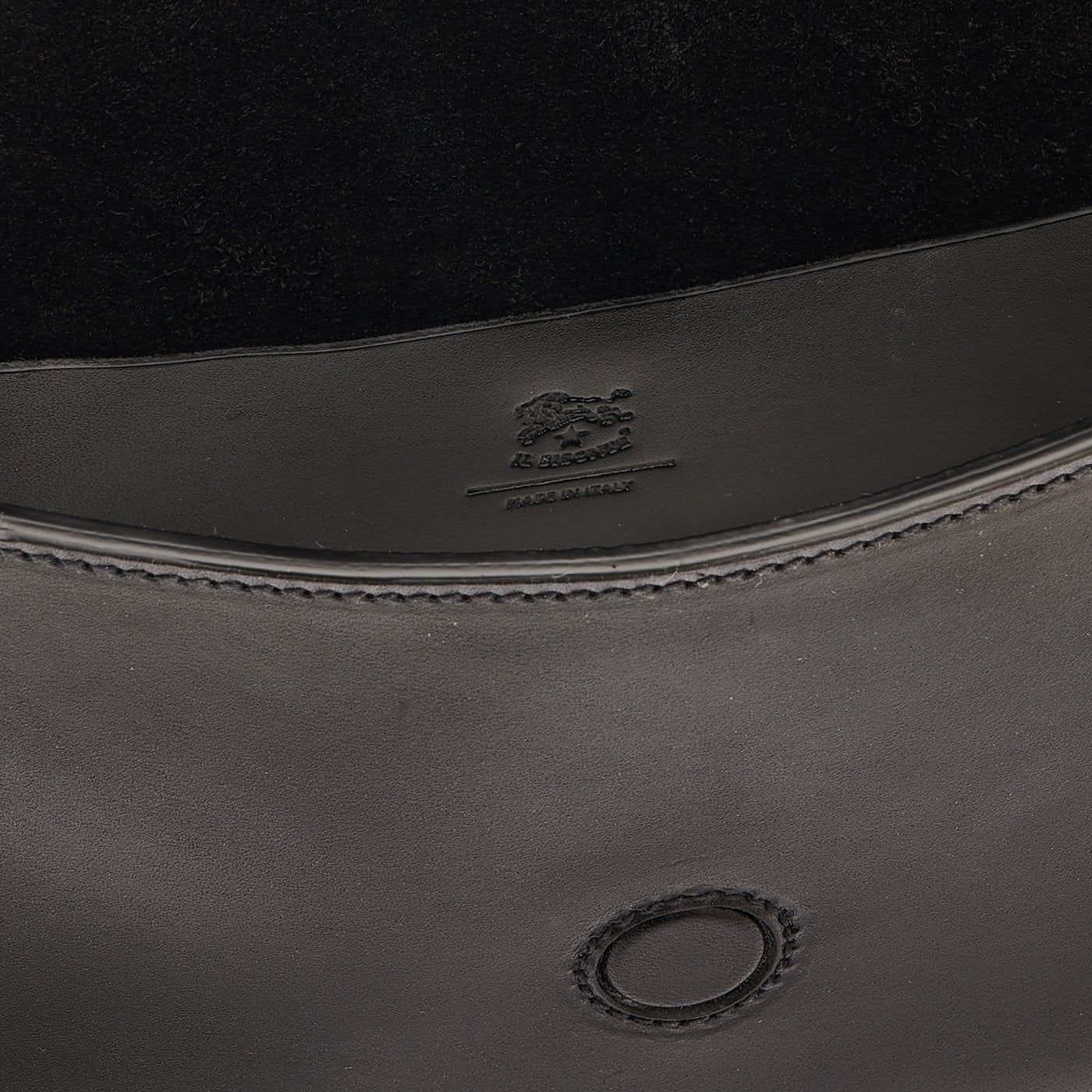 Il Bisonte Consuelo Clutch Schwarz Vollleder