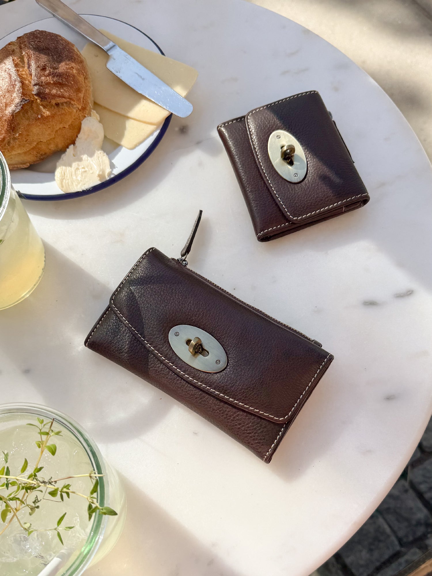 RE:DESIGNED Saya Wallet Big Geldbörse Dunkelbraun